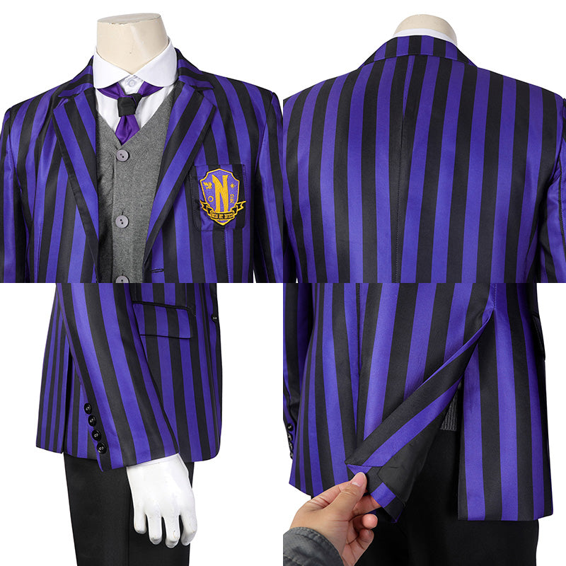 Wednesday 2 The Addams Family Nevermore Academy Uniform Eugene Otinger Cosplay Costume