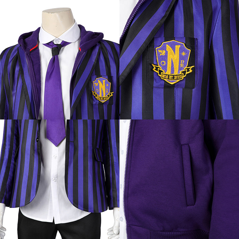 Wednesday 2 The Addams Family Nevermore Academy Uniform Xavier Thorpe Ajax Petropolus Cosplay Costume