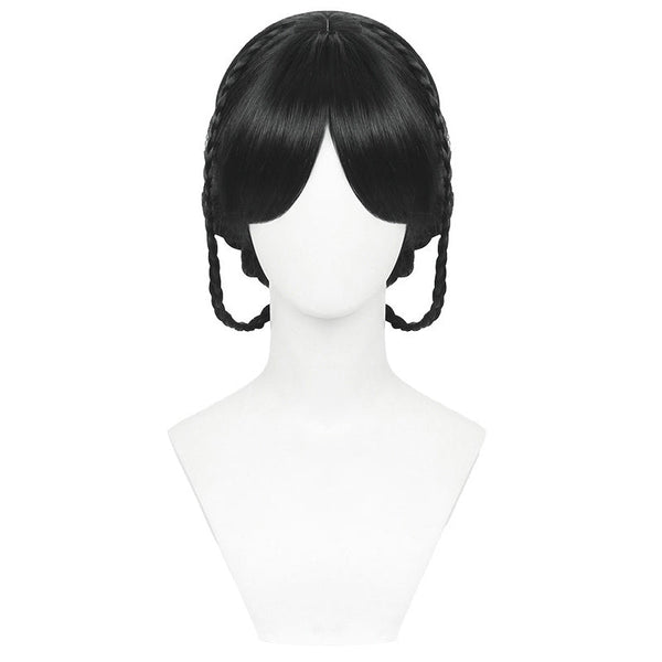 Wednesday 2 The Addams Family Wednesday Black Dress Cosplay Wig