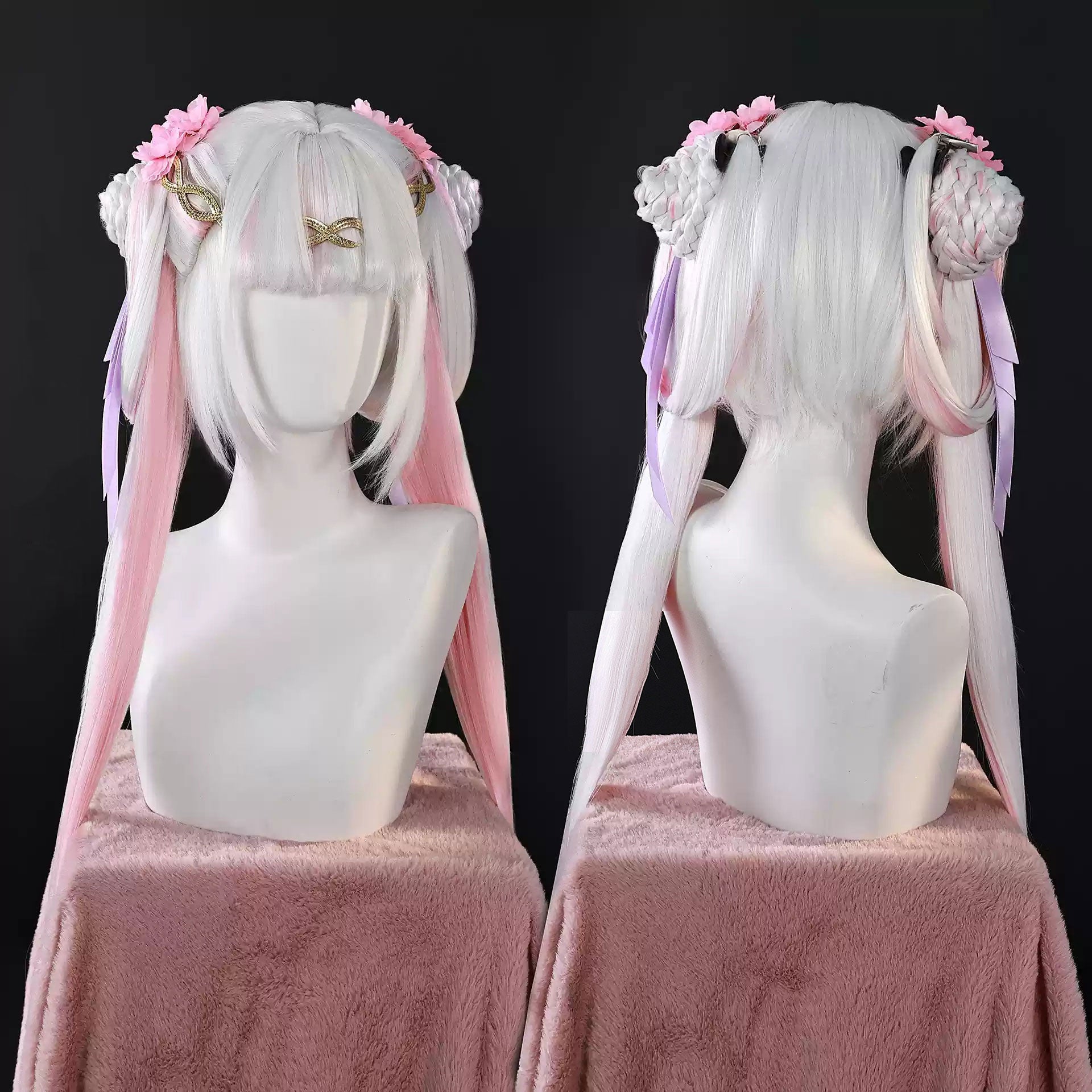 Wuthering Waves Jinhsi Peach Blossom Cosplay Wig