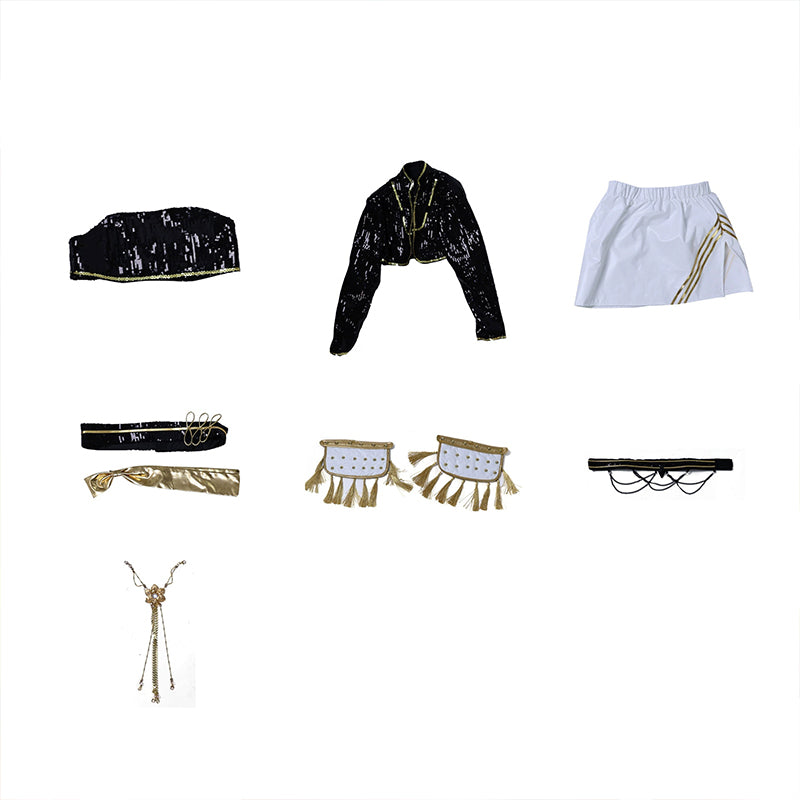 Kids Size KPop Killer M Black Golden Dance Outfit Cosplay Costume