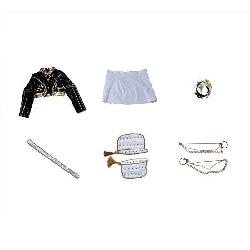Kids Size KPop Killer Z Black Golden Dance Outfit Cosplay Costume