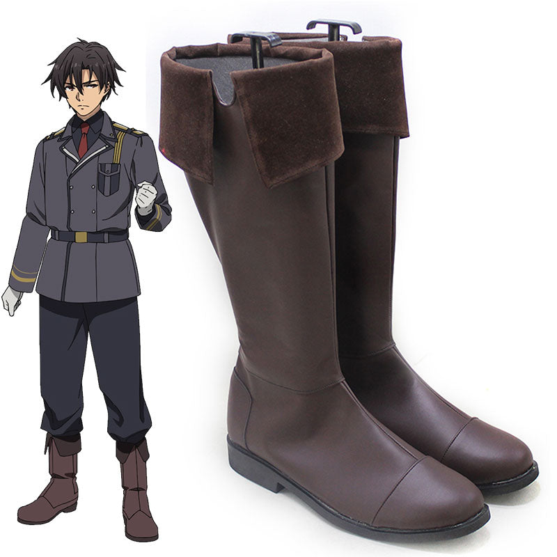 86 EIGHTY-SIX Shinei Nouzen Brown Shoes Cosplay Boots