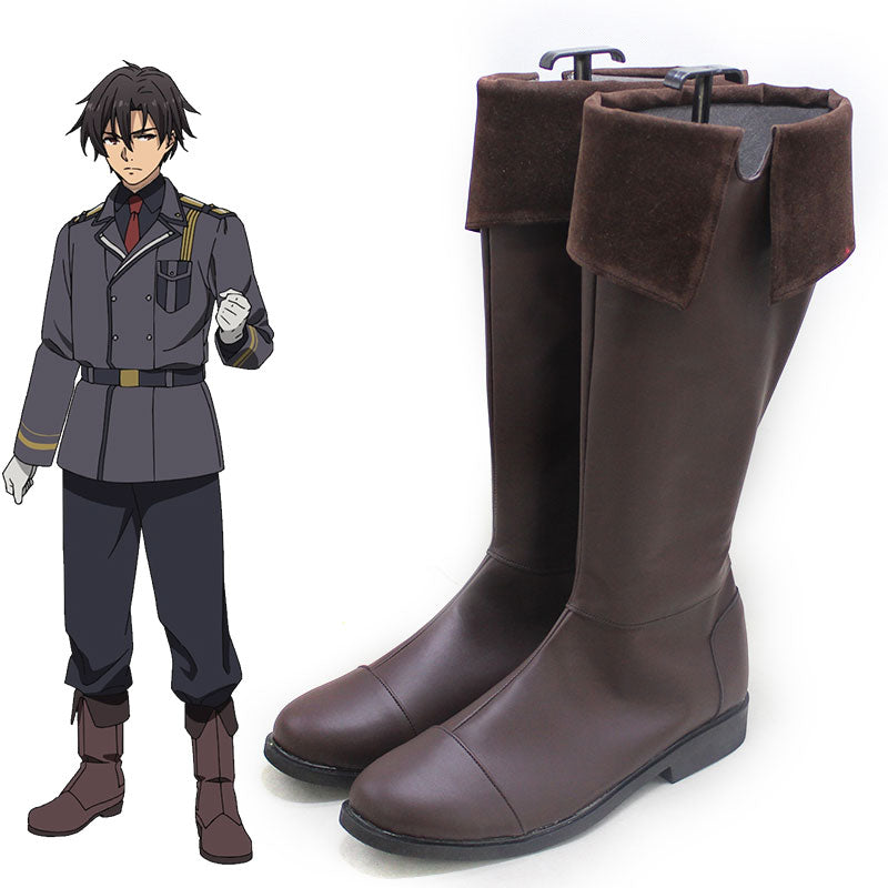 86 EIGHTY-SIX Shinei Nouzen Brown Shoes Cosplay Boots