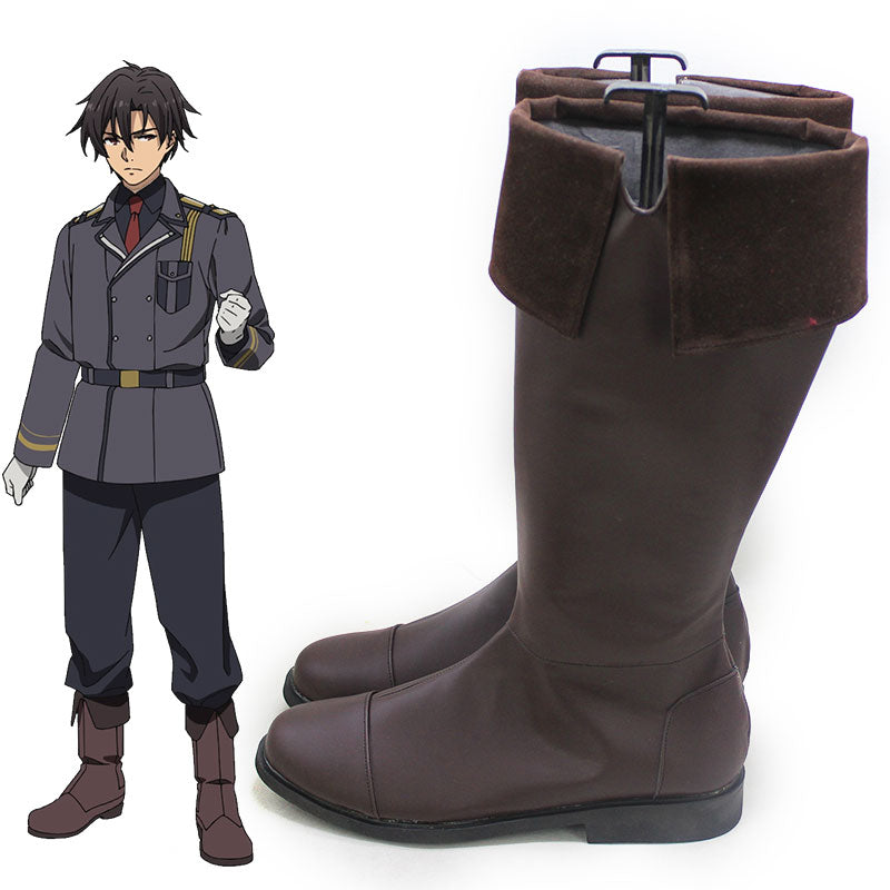 86 EIGHTY-SIX Shinei Nouzen Brown Shoes Cosplay Boots