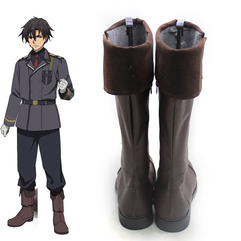 86 EIGHTY-SIX Shinei Nouzen Brown Shoes Cosplay Boots