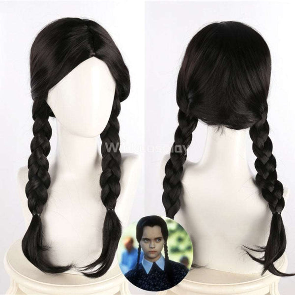 Addams Family Wednesday Black Cosplay Wig