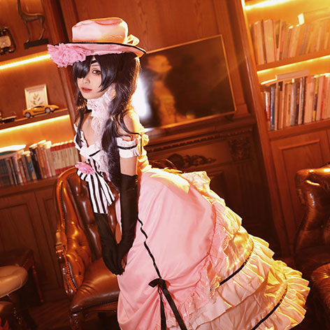 Black Butler Ciel Phantomhive Lolita Dress Halloween Cosplay Costume