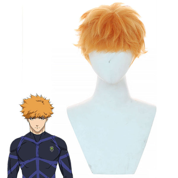 Blue Lock Rensuke Kunigami Orange Cosplay Wig