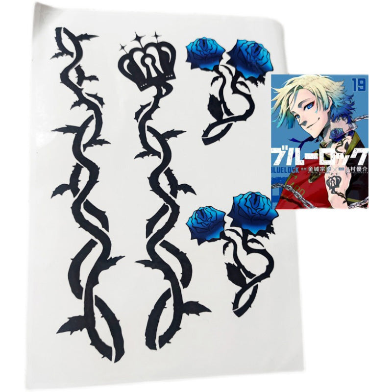 Blue Lock Season 2 Michael Kaiser Tattoo Stickers Cosplay Accessory Prop