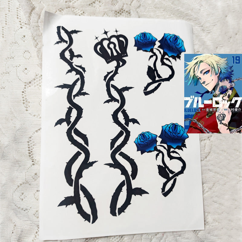 Blue Lock Season 2 Michael Kaiser Tattoo Stickers Cosplay Accessory Prop