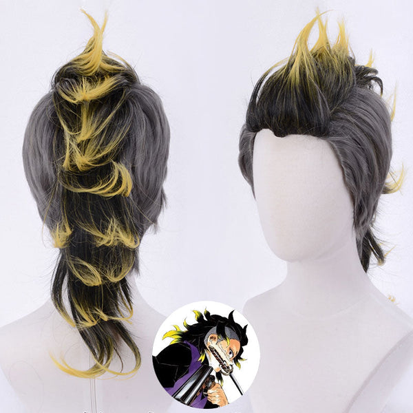 Demon Slayer: Kimetsu No Yaiba Genya Shinazugawa Cosplay Wig