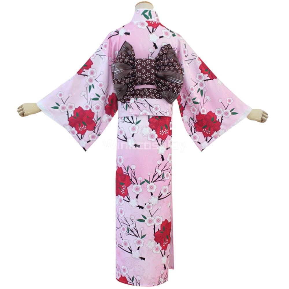 Demon Slayer: Kimetsu No Yaiba Kanroji Mitsuri Kimono Halloween Cosplay Costume