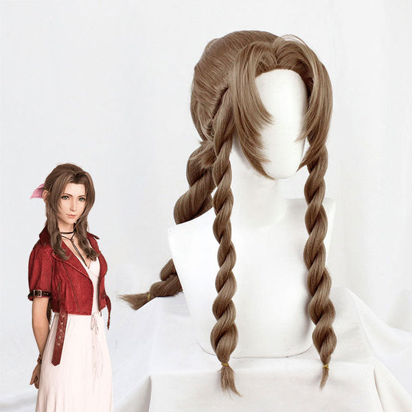 Final Fantasy VII Remake FF7 Aerith Gainsborough Cosplay Wig