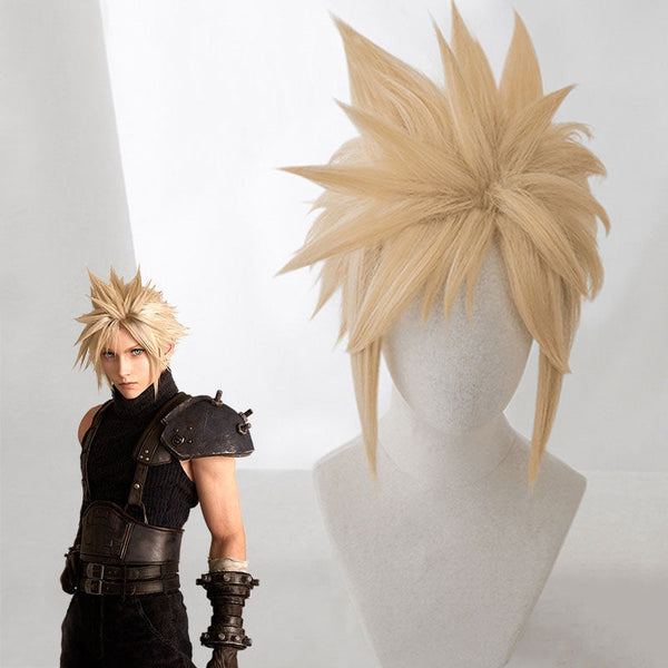 Final Fantasy VII Remake FF7 Cloud Strife Golden Cosplay Wig