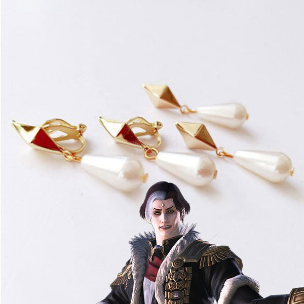 Final Fantasy XIV FF14 Emet-Selch Hades Solus zos Galvus Ear studs Ear clips Cosplay Accessory Prop