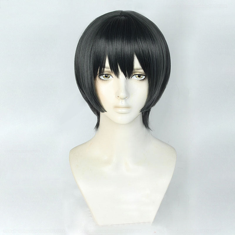 Final Fantasy XIV FF14 Fandaniel Hermes Amon Black Cosplay Wig