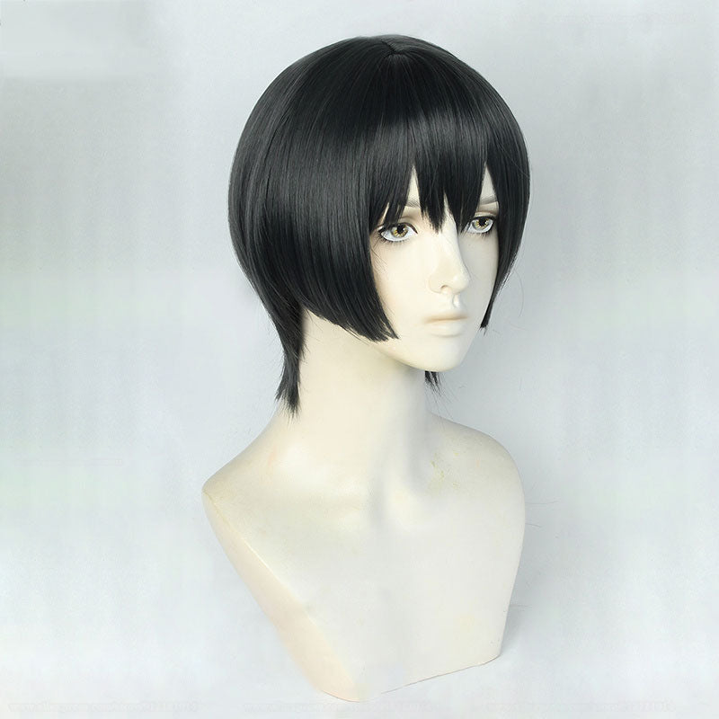 Final Fantasy XIV FF14 Fandaniel Hermes Amon Black Cosplay Wig