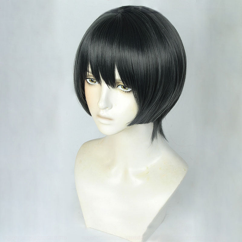 Final Fantasy XIV FF14 Fandaniel Hermes Amon Black Cosplay Wig