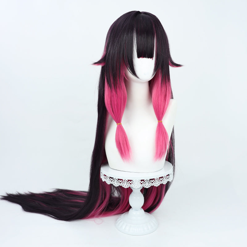 Genshin Impact Fatui Columbina Black Purple Cosplay Wig