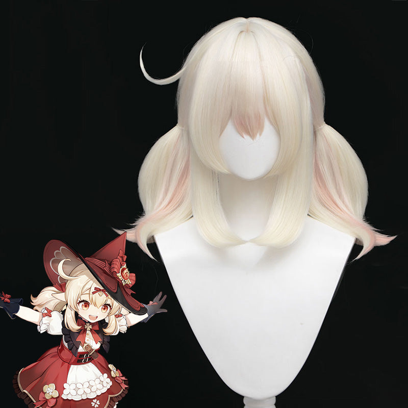 Genshin Impact Klee Blossoming Stralight New Skin Outfit Little Witch Cosplay Wig