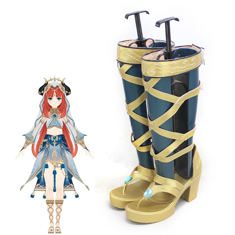 Genshin Impact Nilou Golden Shoes Cosplay Boots