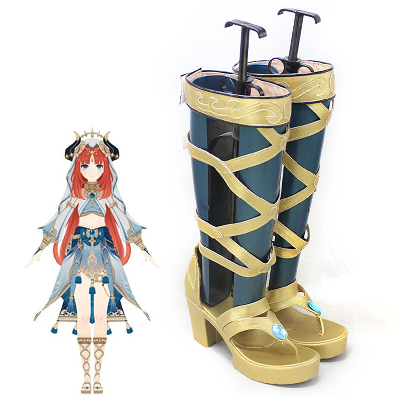 Genshin Impact Nilou Golden Shoes Cosplay Boots