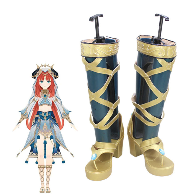 Genshin Impact Nilou Golden Shoes Cosplay Boots