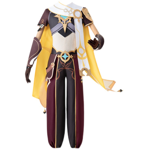 Genshin Impact Player Male Traveler Aether Cosplay Costume - Winkcostumes