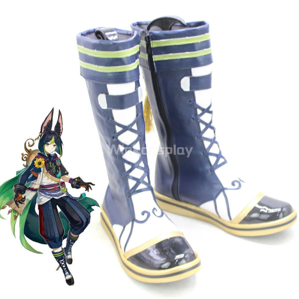 Genshin Impact Tighnari Shoes Cosplay Boots