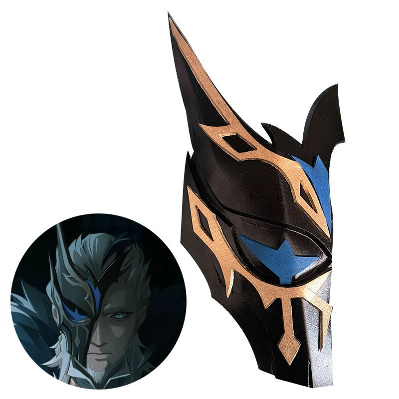 Genshin Impact the Eleven Fatui Harbingers The Jester Pierro Mask Cosplay Accessory Prop