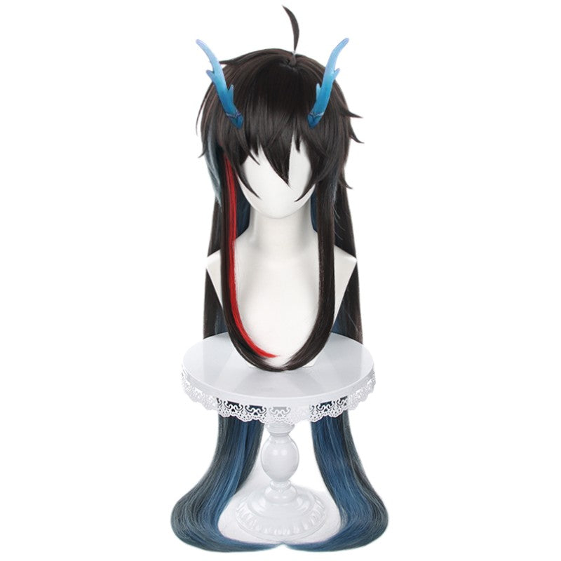 Honkai: Star Rail Dan Heng Imbibitor Lunae Ult ivon B Edition Cosplay Wig - Horn Select