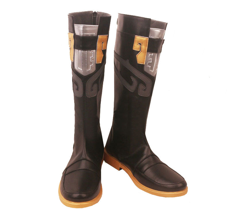 Honkai: Star Rail Jing Yuan Black Shoes Cosplay Boots