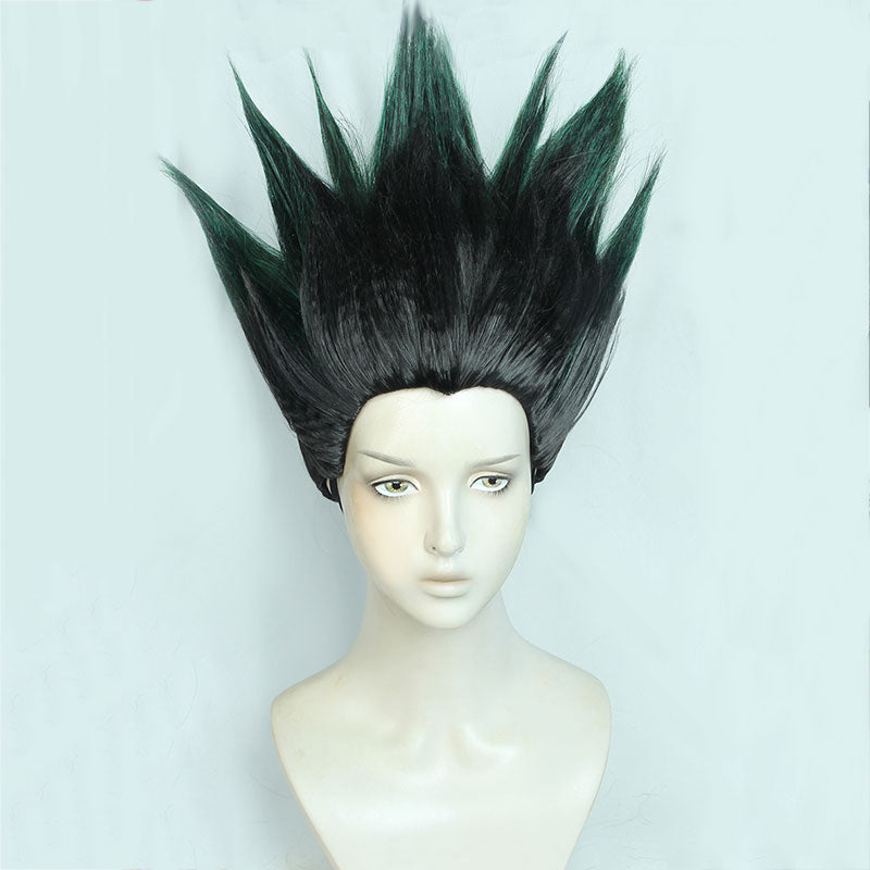 Hunter X Hunter Gon Freecss Black Green Cosplay Wig