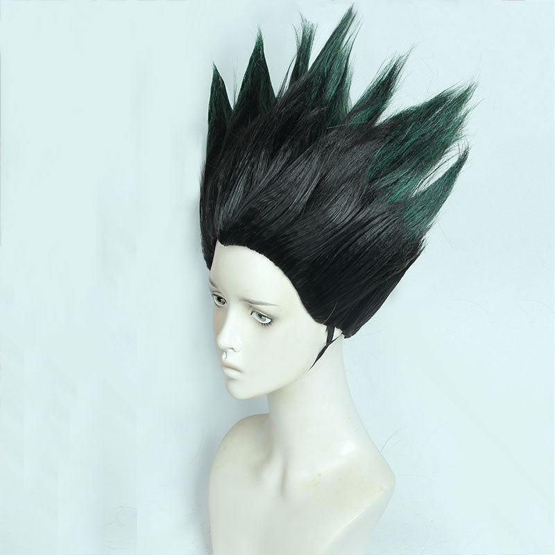 Hunter X Hunter Gon Freecss Black Green Cosplay Wig