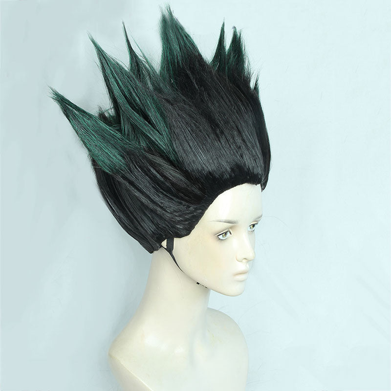 Hunter X Hunter Gon Freecss Black Green Cosplay Wig