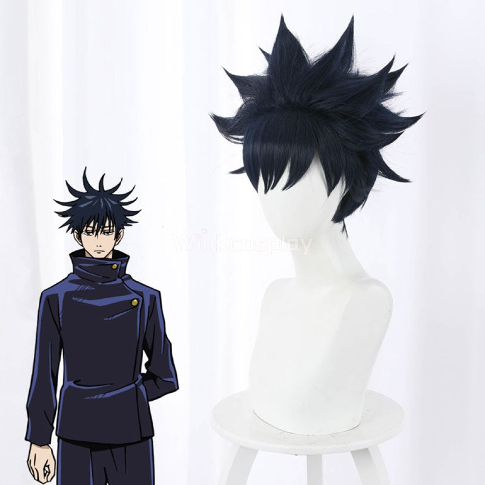 Jujutsu Kaisen Sorcery Fight Megumi Fushiguro Deep Blue Cosplay Wig