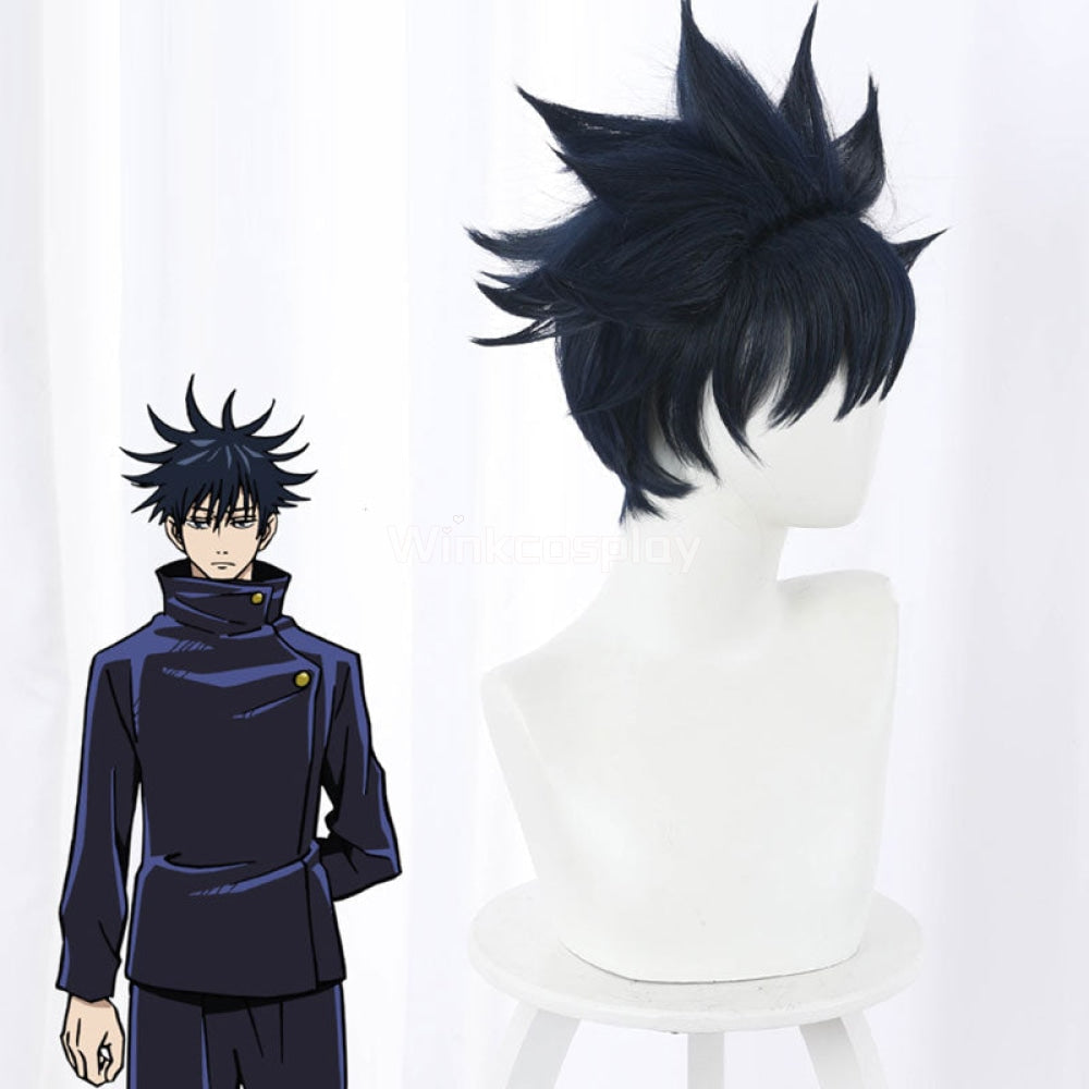 Jujutsu Kaisen Sorcery Fight Megumi Fushiguro Deep Blue Cosplay Wig