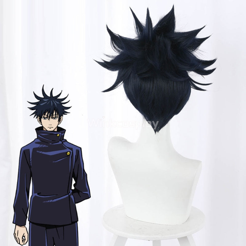 Jujutsu Kaisen Sorcery Fight Megumi Fushiguro Deep Blue Cosplay Wig