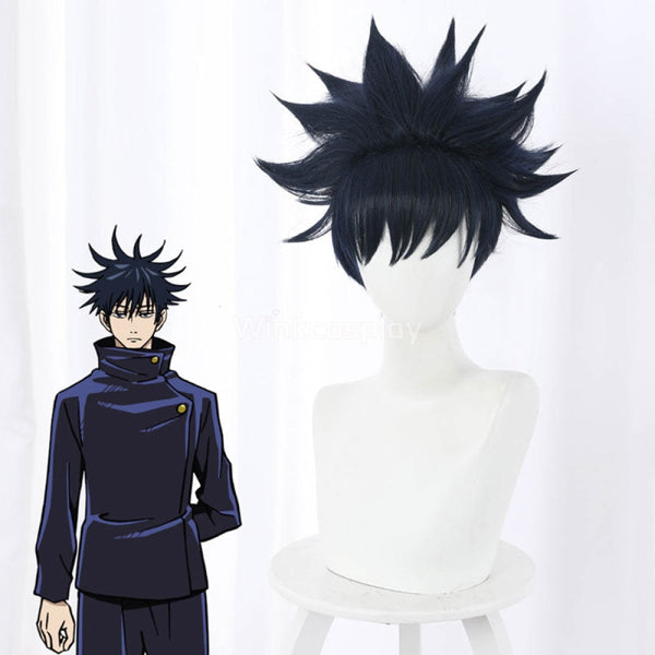 Jujutsu Kaisen Sorcery Fight Megumi Fushiguro Deep Blue Cosplay Wig