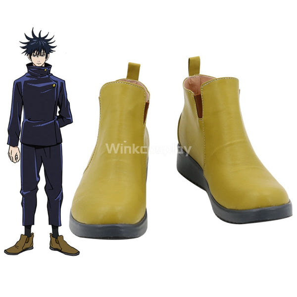 Jujutsu Kaisen Sorcery Fight Megumi Fushiguro Halloween Yellow Cosplay Shoes