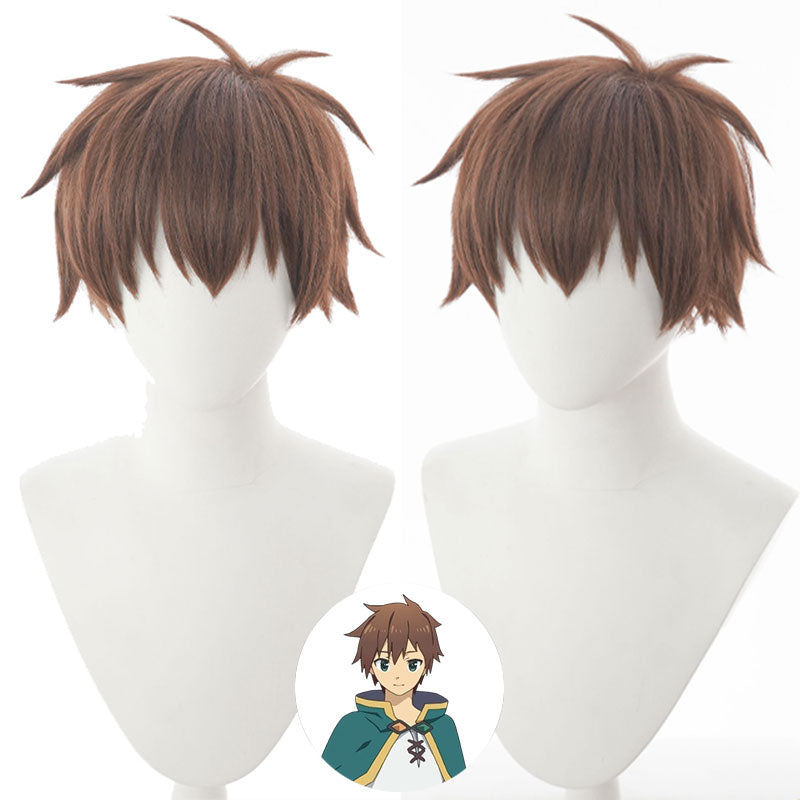 Konosuba: God's Blessing on This Wonderful World! Kono Subarashii Sekai ni Shukufuku wo! Satou Kazuma Brown Cosplay Wig