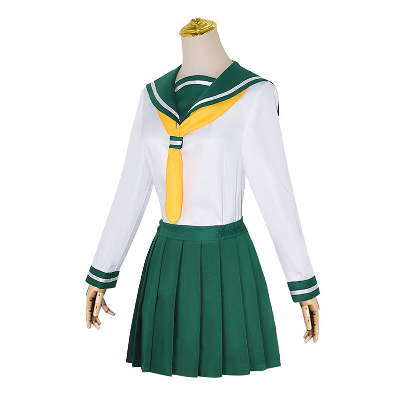 Mahou Shoujo ni Akogarete Gushing over Magical Girls Looking Up To Magical Girls Hanabishi Haruka School Uniforms Cosplay Costume