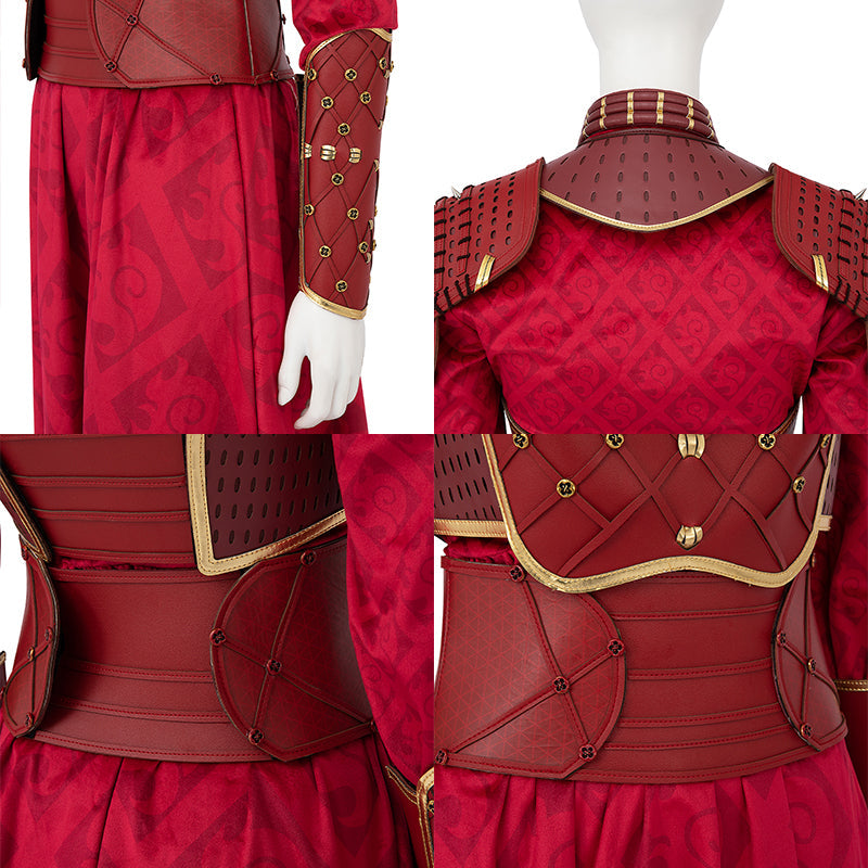Marvel What If...? Season 2 Hela Red Battle Uniform Cosplay Costume