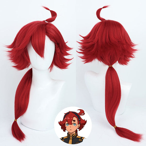 Mobile Suit Gundam: The Witch from Mercury 2022 Suletta Mercury Red Cosplay Wig