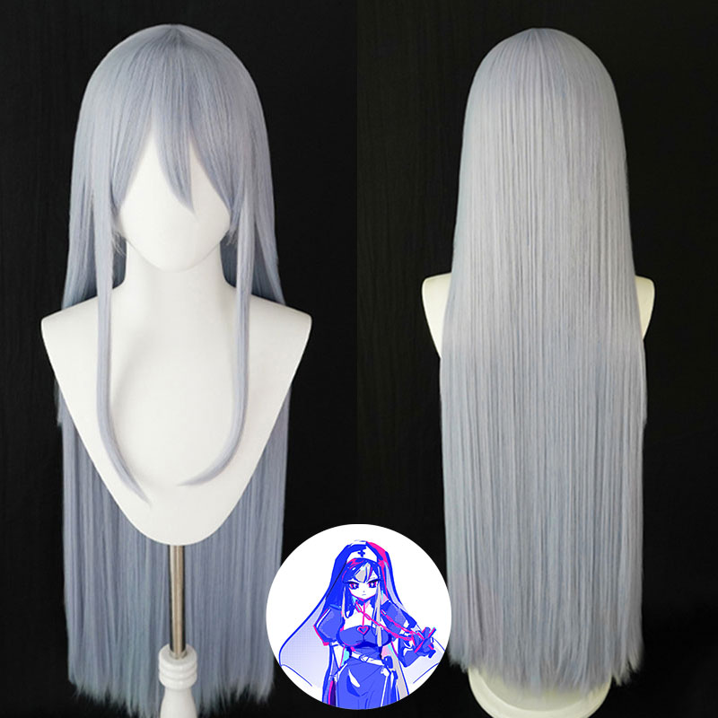 Muse Dash Nun Marija Gray Blue Cosplay Wig