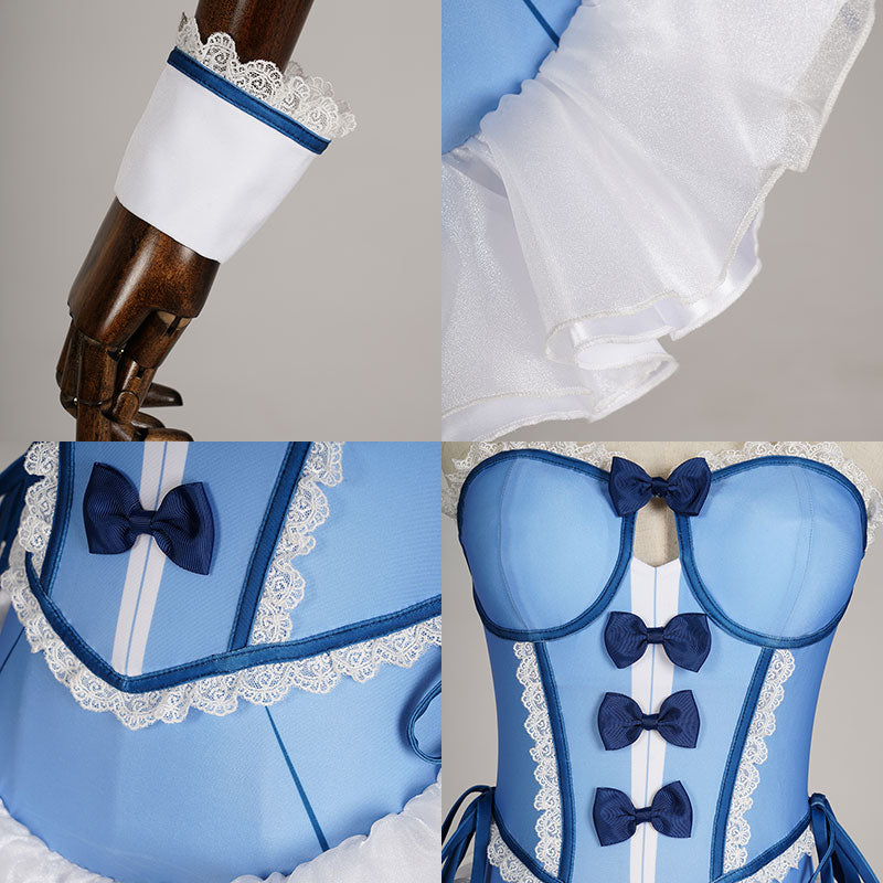 My Dress-Up Darling Sono Bisque Doll Wa Koi Wo Suru Kitagawa Marin Blue Bunny Girl Cosplay Costume - Simple Version