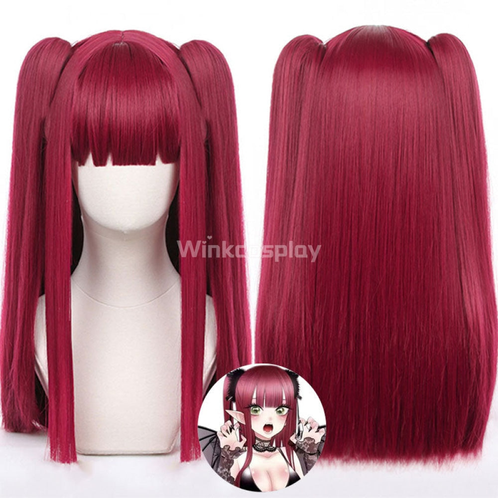 My Dress-Up Darling Sono Bisque Doll Wa Koi Wo Suru Kitagawa Marin Little Devil Halloween Red Cosplay Wig