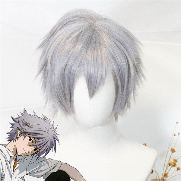 New Genesis Evangelion EVA Kaworu Nagisa Cosplay Wig