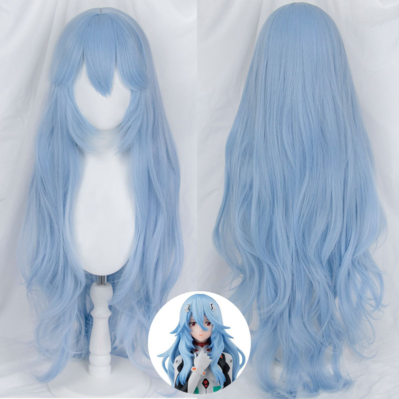 New Genesis Evangelion EVA Rei Ayanami Blue Long Wig Cosplay Wig